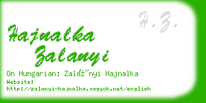 hajnalka zalanyi business card